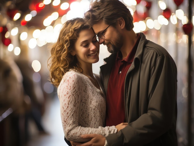 Abbraccio eterno Una foto accattivante di una persona che sperimenta un amore profondo nel giorno di San Valentino