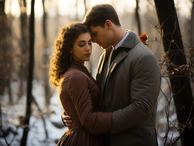 Abbraccio eterno Una foto accattivante di una persona che sperimenta un amore profondo nel giorno di San Valentino