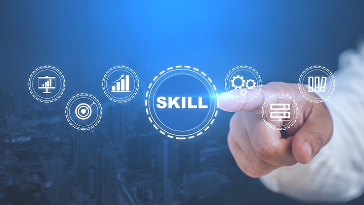 Foto abilità educazione apprendimento sviluppo personale competenza concetto aziendale.