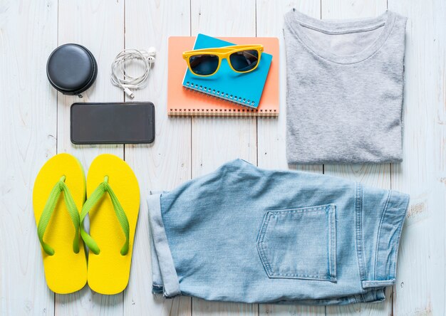 abiti casual da uomo del viaggiatore, vacanze estive