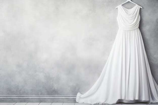 Abito da sposa cucito sfondo luce sfondo elegante pubblicità foto 8k copia spazio