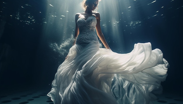 Abito da sposa ispirato alla sirena