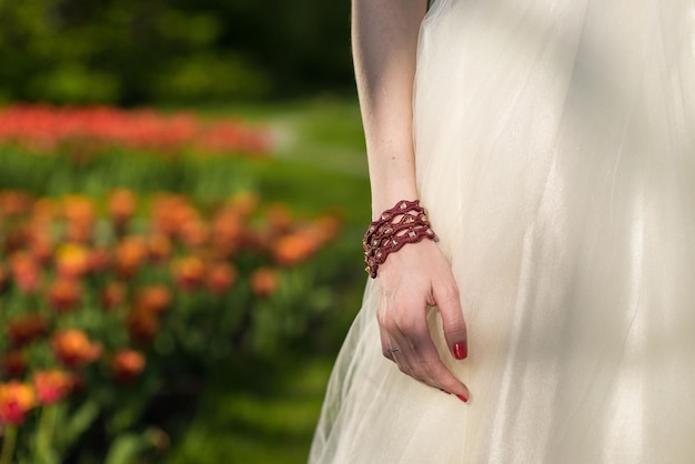 Abito da sposa nella stanza della sposa