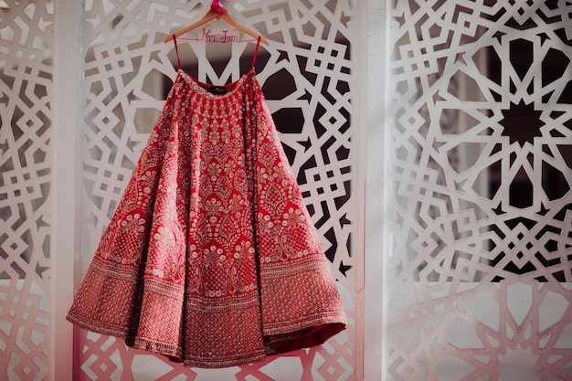 Abito lehnga da sposa indiano