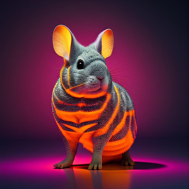 abito luminoso per animali con animali al neon