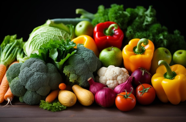 Abondanza di verdure fresche e colorate