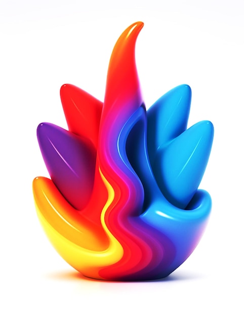 Abstract 3D forma liquida vibrante gradiente colore sfondo