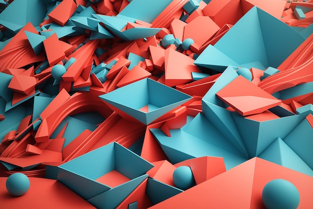 Abstract 3d render moderno background geometrico design grafico