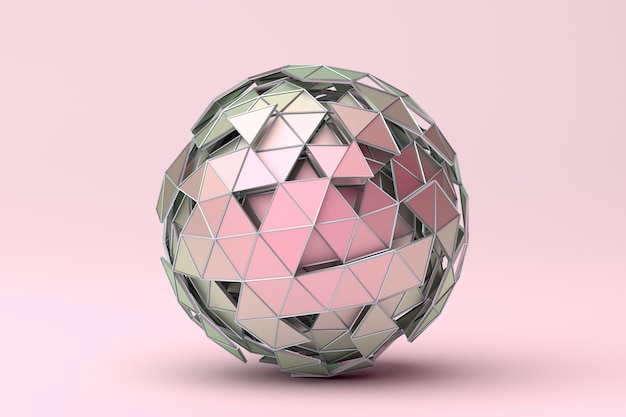 abstract 3d rendering of polygonal sphere