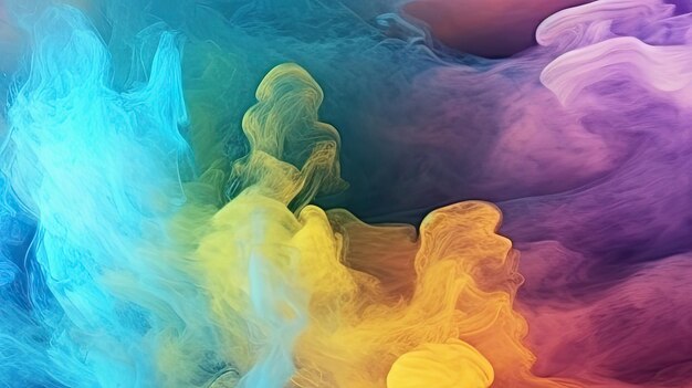 Abstract 3D Wavers Background Gradient 3D Background Wallpaper Giallo Arancione Blu Verde