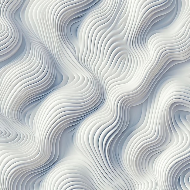 Abstract 3D White Waves Abstract Background