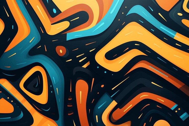 Photo abstract african pattern with bold shapes