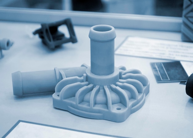 abstract art object printed on d printer from photopolymer sla model d printed from liquid