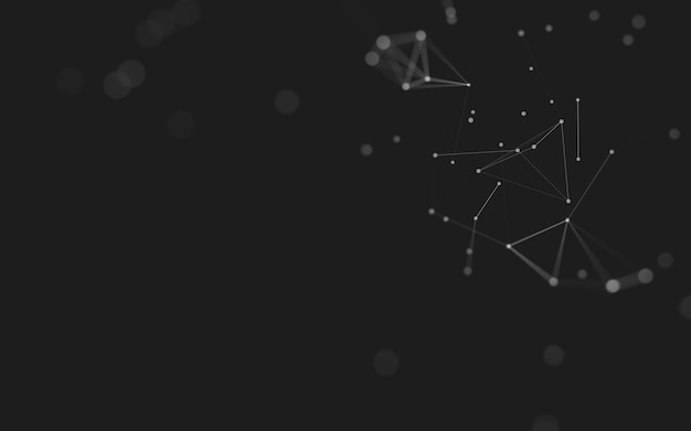 abstract background. molecules technology with polygonal shapes, connecting dots and lines. connection structure. big data visualization.