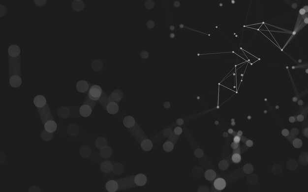 abstract background. molecules technology with polygonal shapes, connecting dots and lines. connection structure. big data visualization.