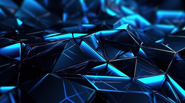 Abstract background tecnologico Ai tecnologia futura blue wireframe Generative ai