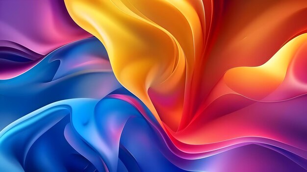 Abstract background wave gradient curve defocused luxury vivid blurred colorful wallpaper photo