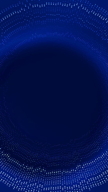 abstract background with circles data on tunnel form. vertical size.