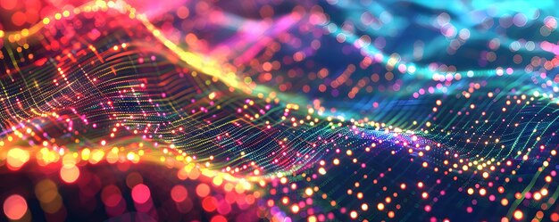Abstract Background with Colorful Lights and Bokeh Effect