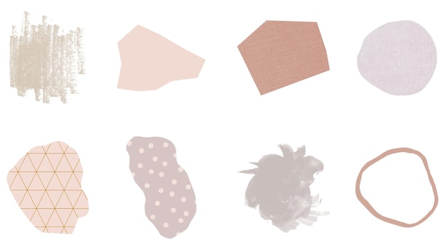 Abstract badge rosa set trasparente png