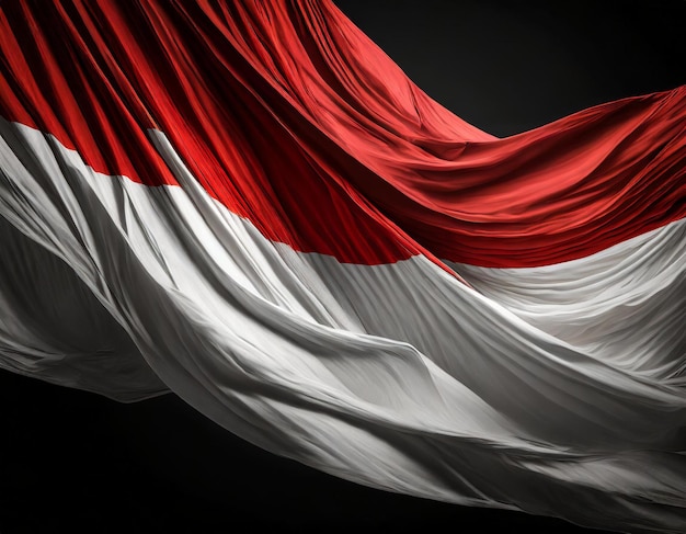 abstract bandiera indonesiana su sfondo nero