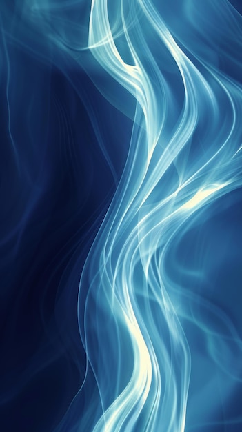 Abstract blue and white light wave pattern