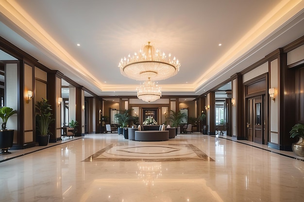 Abstract blur e sfocato hotel di lusso e lobby interno per lo sfondo