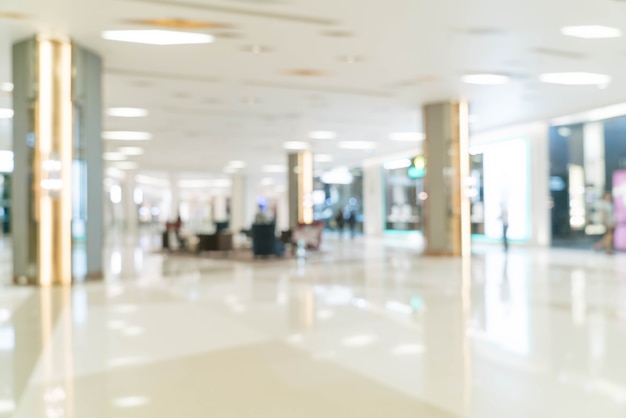 abstract blur in luxury shopping mall