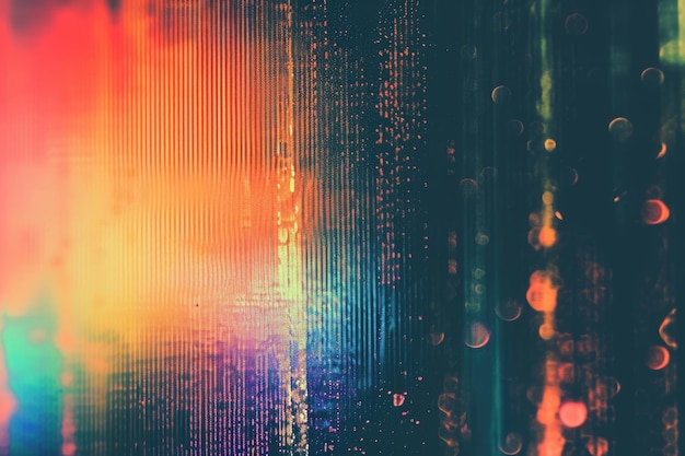 Abstract Blurred Gradient Background Texture con VHS Glitch