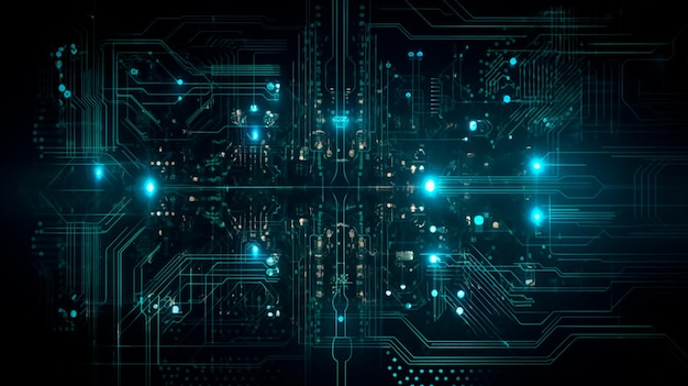 abstract circuit cyberspace design created generative ai