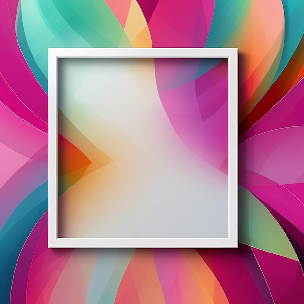 Abstract color frame border background frame mockup design per la presentazione di frame pubblicitario