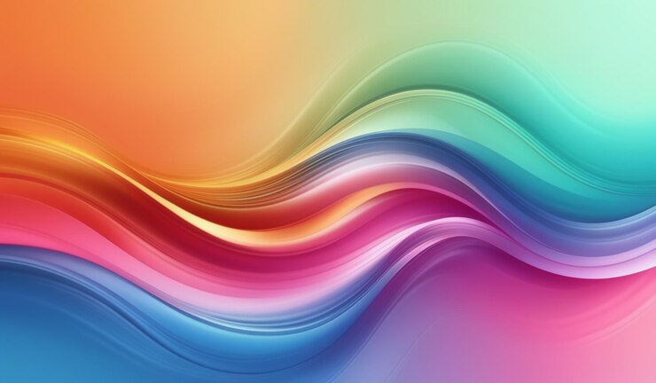 Abstract Colorful Background with Smooth Waves
