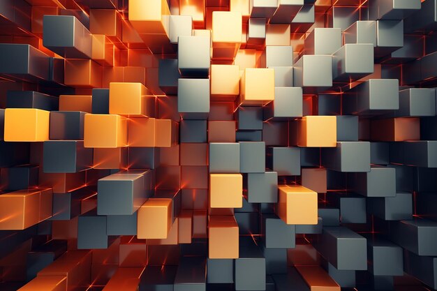 Abstract Cubes Artwork IA generativa