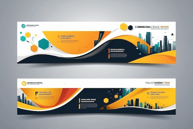 abstract design creativo di modelli di banner commerciali