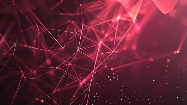 Abstract digitale nero sfondo poligonale Blockchain e concetto tecnologico Rendering 3D