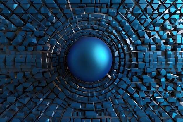 Abstract Echoes Blue Forme geometriche