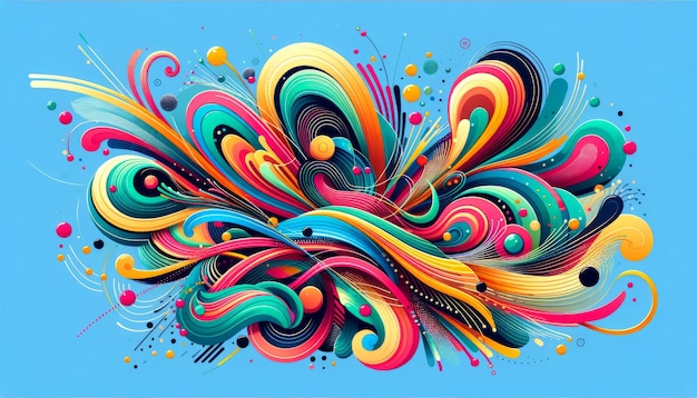 Abstract Esplosione artistica colorata