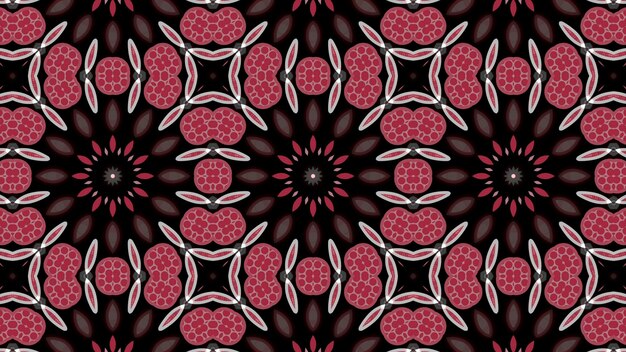 Abstract Etnico Autentico Disegno simmetrico Ornamentale Decorativo Kaleidoscopio Movimento Circolo geometrico e forme stellari