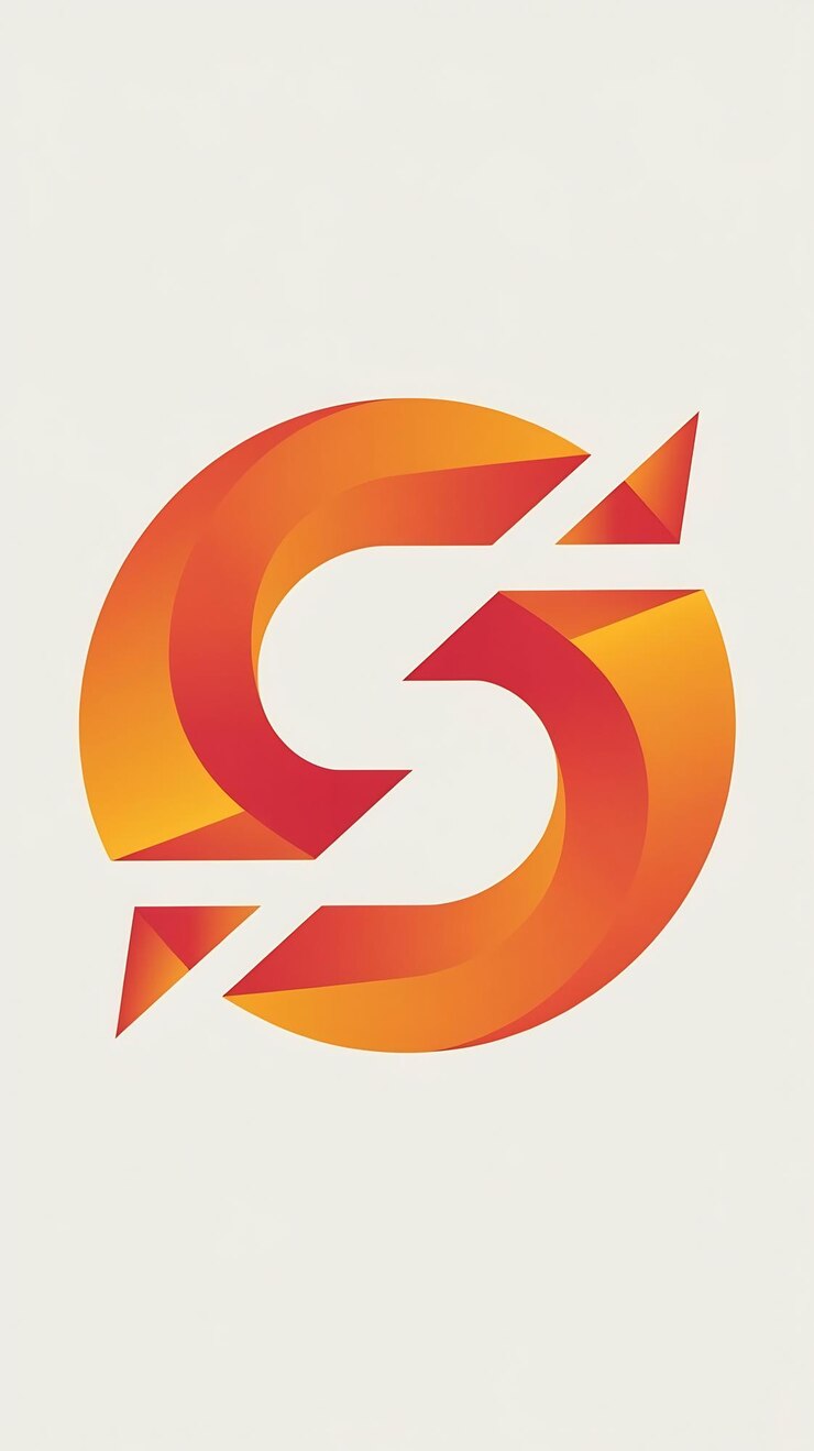 Photo abstract flat circle s logo letter symbol sign company icon vect