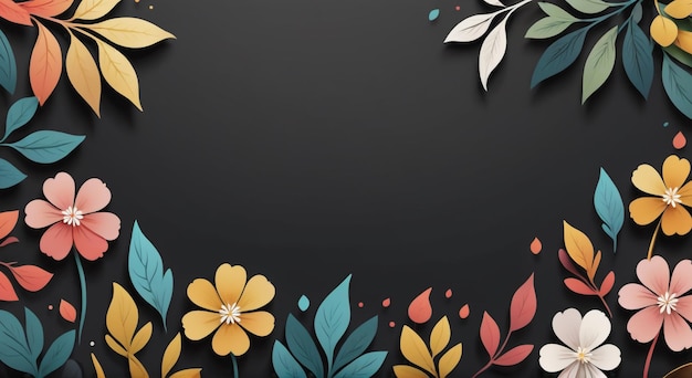 Abstract Flora Fusion Moderne foglie vettoriali di sfondo Illustrazione di stock per banner web Advert