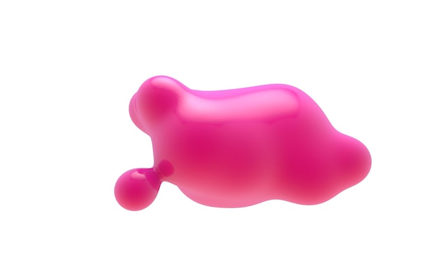 Abstract fluid blob composizioni sfondo colorato liquido forma 3D Rendering