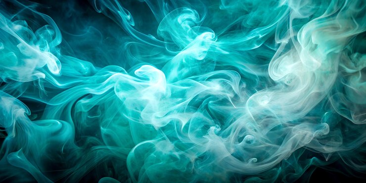Abstract Fumo di teal