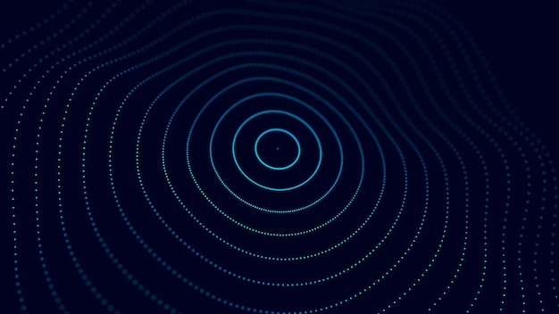Abstract futuristic background Big data visualization Abstract background with a dynamic wave 3d rendering