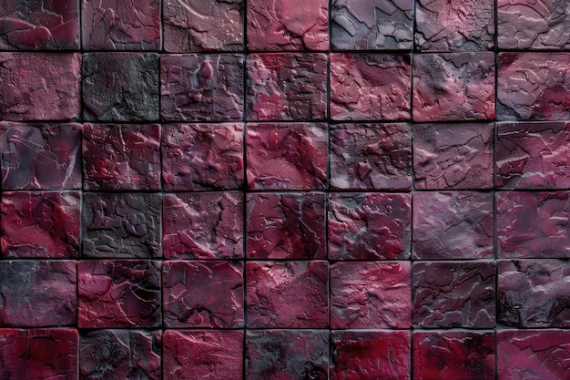 Abstract geometric maroon brick wall texture pattern