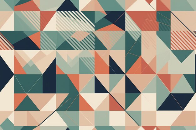 Abstract Geometric Patterns with a Modern and Minimalist Feel Created with Generative AI