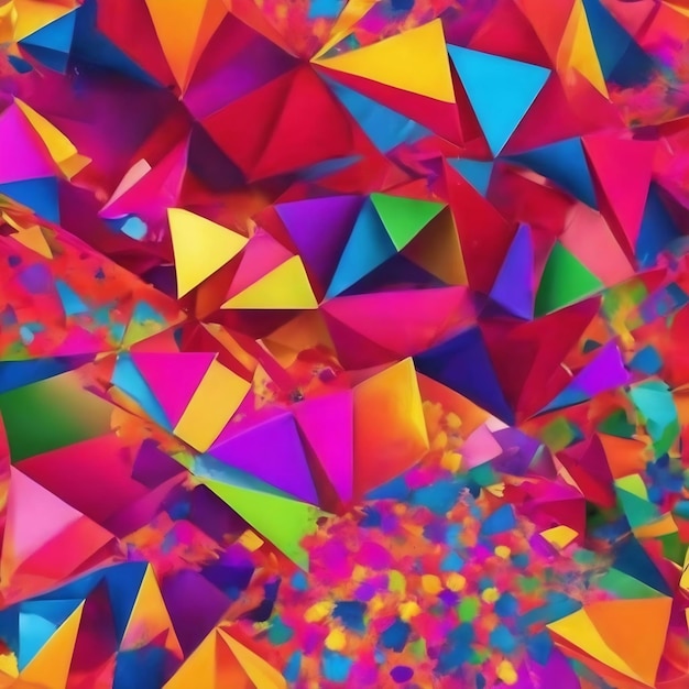 Abstract geometrico holi sfondo esplosione di vernice colorata panorama sfondo ai generato