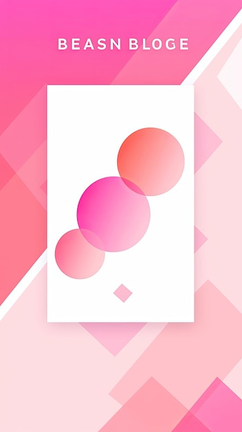 abstract geometrico social media citazione confine casella di testo in rosa