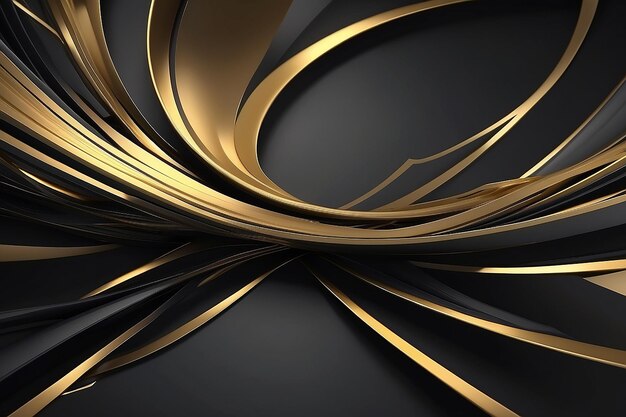 Abstract gold and black background 3d rendering 3d illustration (illustrazione 3D astratta su sfondo oro e nero)