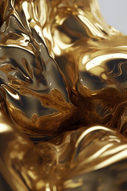 Abstract Golden Art Ai generativa