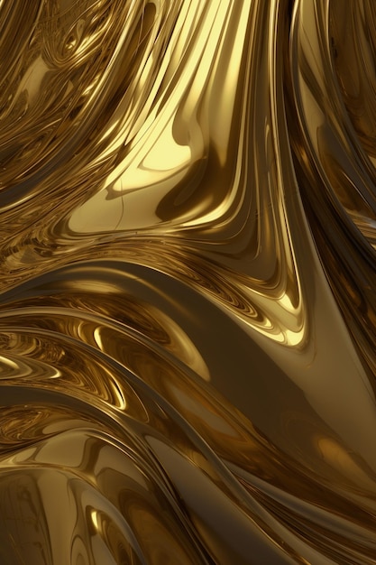 Abstract Golden Art Ai generativa